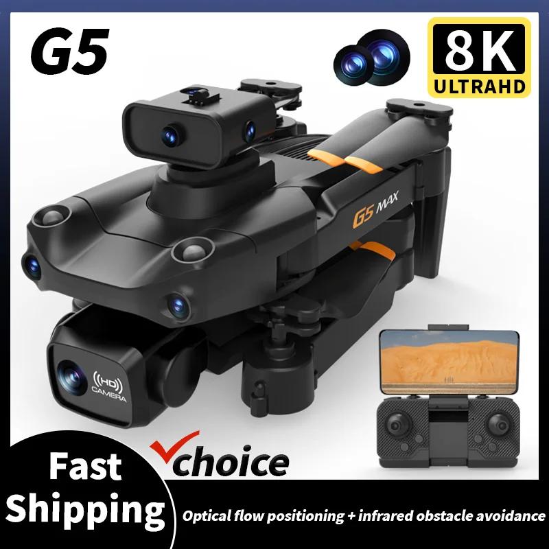 G5 Pro RC Drone Five Sides Obstacle Avoidance Optical Flow Positioning 4K Professional Dual Camera Height Hold Traje
